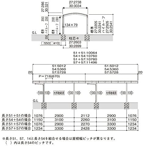 受注生産品】『全国配送』 YKKAP アリュースZ たて2連棟セット J54・54